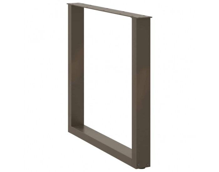 Sonata H Крака за трапезна маса, U-образни, 3 бр., естествена стомана, 90 x (72-73) см, стомана