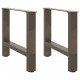 Sonata H Крака за масичка за кафе, естествена стомана, 2 бр., 60 x (42-43) см, стомана Sonata H Крака за масичка за кафе, естествена стомана, 2 бр., 60 x (42-43) см, стомана