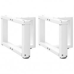 Sonata H Крака за масичка за кафе, Т-образни, 2 бр., бели, 50x25x(30-31) см, стомана - Маси