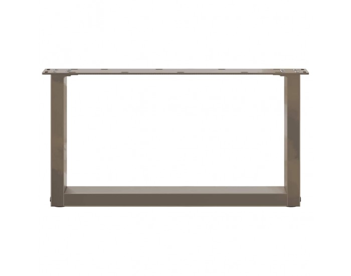 Sonata H Крака за масичка за кафе, U-образни, 2 бр., естествена стомана, 70 x (30-31) см, стомана