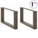 Sonata H Крака за масичка за кафе, U-образни, 2 бр., естествена стомана, 70 x (30-31) см, стомана