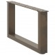 Sonata H Крака за масичка за кафе, U-образни, 2 бр., естествена стомана, 70 x (30-31) см, стомана