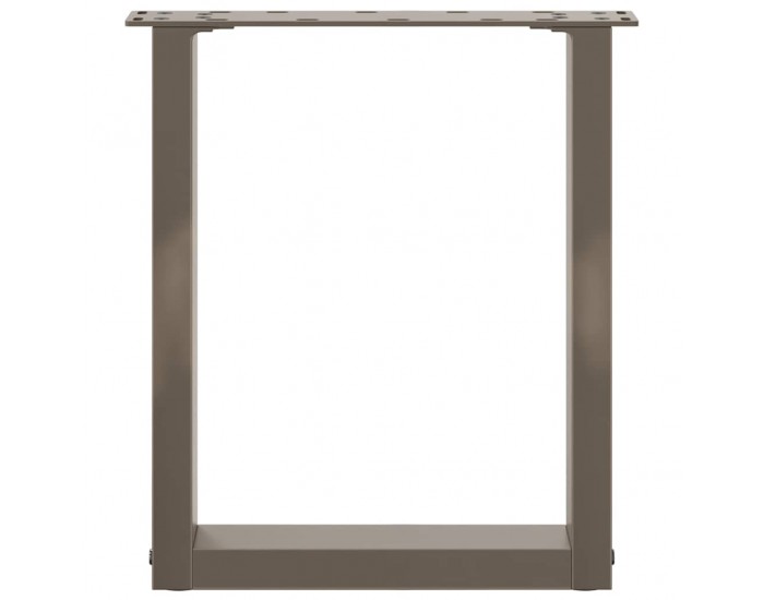Sonata H Крака за масичка за кафе, U-образни, 2 бр., естествена стомана, 28 x (42-43) см, стомана