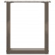 Sonata H Крака за масичка за кафе, U-образни, 2 бр., естествена стомана, 28 x (42-43) см, стомана