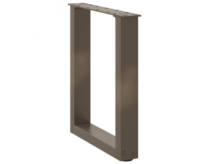 Sonata H Крака за масичка за кафе, U-образни, 2 бр., естествена стомана, 28 x (42-43) см, стомана
