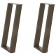Sonata H Крака за конзолна маса, U-образни, 2 бр., естествена стомана, 38 x (72-73) см, стомана