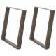 Sonata H Крака за трапезна маса, U-образни, 2 бр., естествена стомана, 70 x (72-73) см, стомана