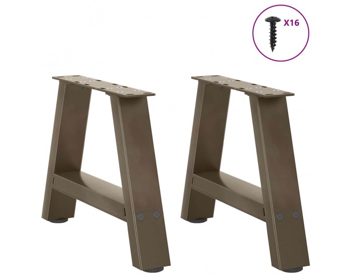 Sonata H Крака за масичка за кафе, А-образни, 2 бр., 30 x (30-31) см, стомана