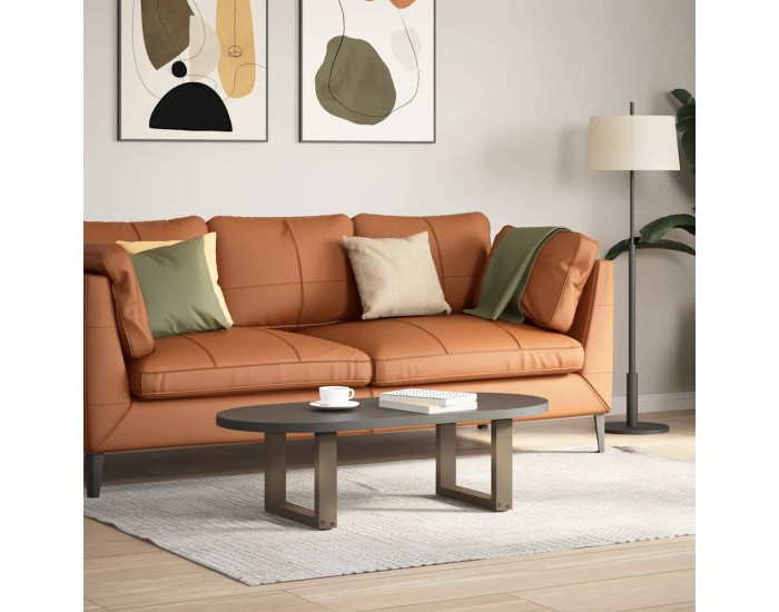 Sonata H Крака за масичка за кафе, U-образни, 2 бр., естествена стомана, 30 x (30-31) см, стомана