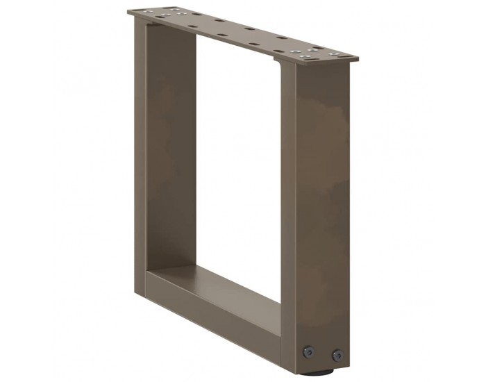 Sonata H Крака за масичка за кафе, U-образни, 2 бр., естествена стомана, 30 x (30-31) см, стомана