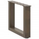 Sonata H Крака за масичка за кафе, U-образни, 2 бр., естествена стомана, 30 x (30-31) см, стомана