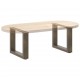 Sonata H Крака за масичка за кафе, U-образни, 2 бр., естествена стомана, 30 x (30-31) см, стомана