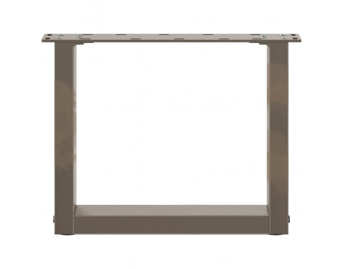 Sonata H Крака за масичка за кафе, U-образни, 2 бр., естествена стомана, 30 x (30-31) см, стомана