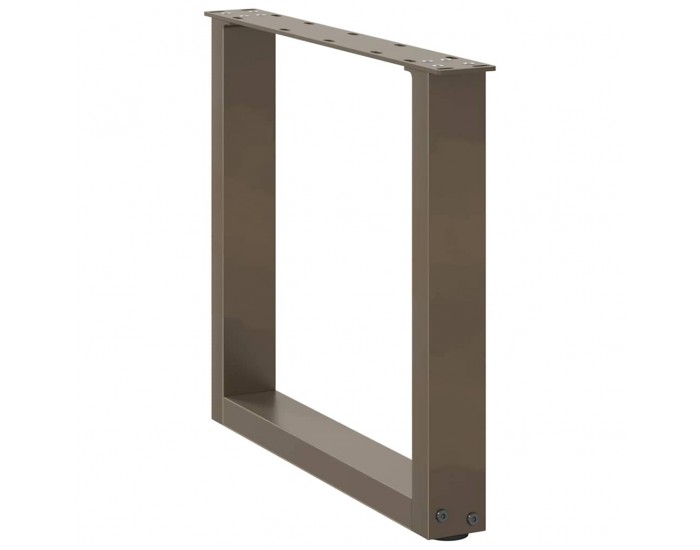 Sonata H Крака за масичка за кафе, U-образни, 2 бр., естествена стомана, 50 x (42-43) см, стомана