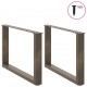 Sonata H Крака за масичка за кафе, U-образни, 2 бр., естествена стомана, 70 x (42-43) см, стомана