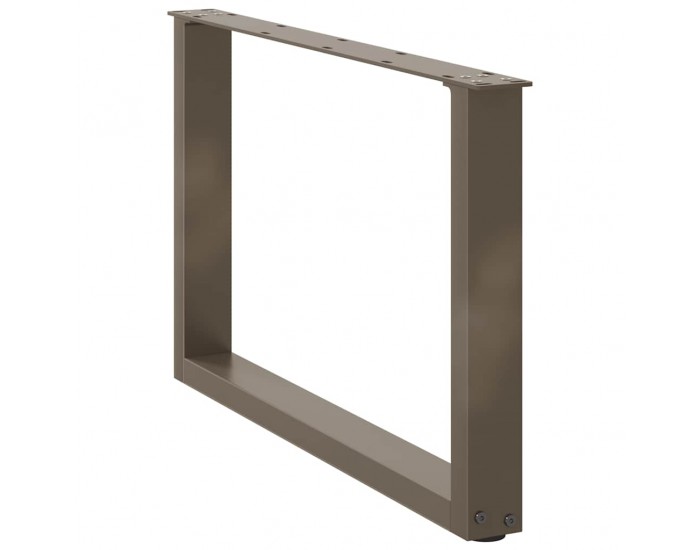 Sonata H Крака за масичка за кафе, U-образни, 2 бр., естествена стомана, 70 x (42-43) см, стомана