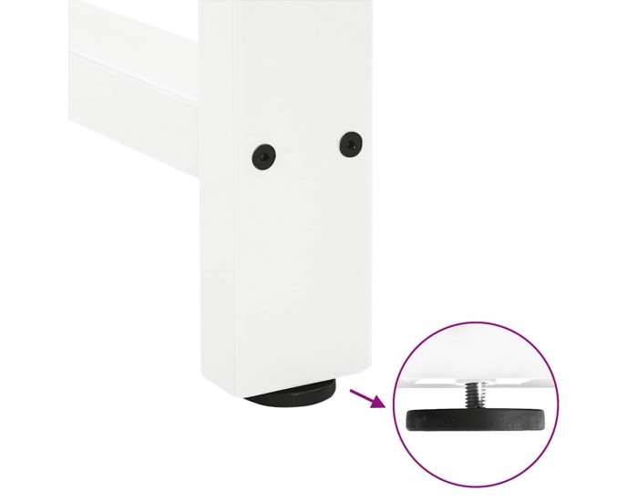 Sonata H Крака за масичка за кафе, бели, 2 бр., 38 x (42-43) см, стомана