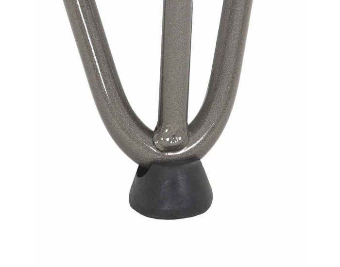 Sonata H крака тип „фиби“ за конзолни маси, 4 бр., естествена стомана, 72 см, масивна стомана