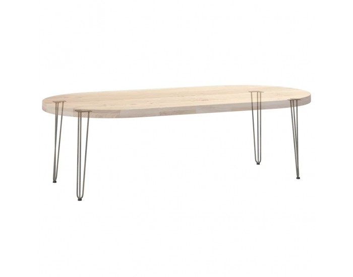 Sonata H крака тип „фиби“ за конзолни маси, 4 бр., естествена стомана, 72 см, масивна стомана