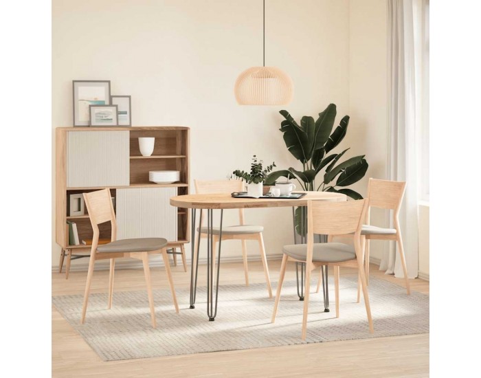 Sonata H крака тип „фиби“ за конзолни маси, 4 бр., естествена стомана, 72 см, масивна стомана