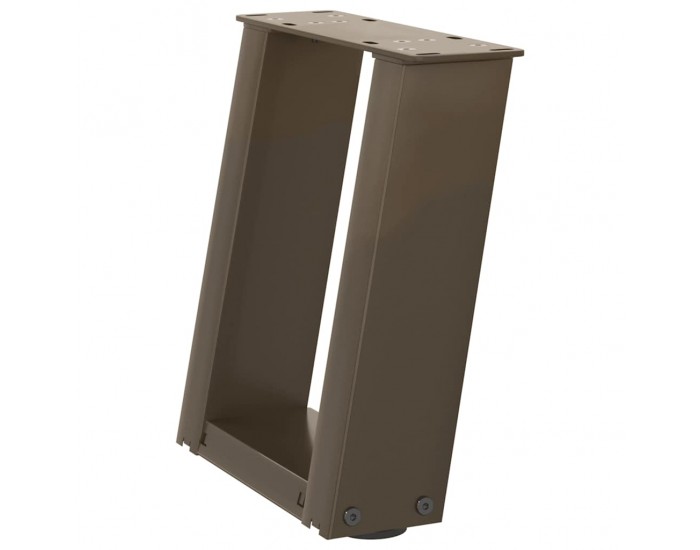 Sonata H Крака за масичка за кафе, U-образни, 2 бр., естествена стомана, 30 x (30-31) см, стомана