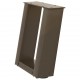 Sonata H Крака за масичка за кафе, U-образни, 2 бр., естествена стомана, 30 x (30-31) см, стомана