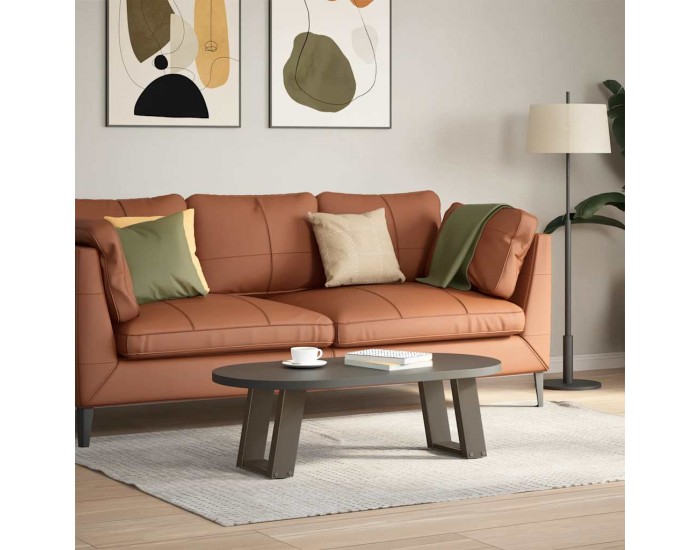 Sonata H Крака за масичка за кафе, U-образни, 2 бр., естествена стомана, 30 x (30-31) см, стомана
