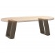 Sonata H Крака за масичка за кафе, U-образни, 2 бр., естествена стомана, 30 x (30-31) см, стомана