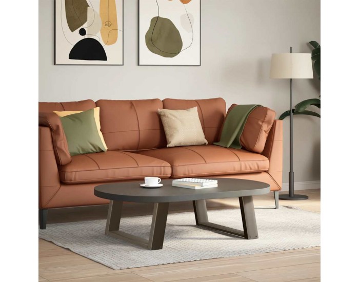 Sonata H Крака за масичка за кафе, U-образни, 2 бр., естествена стомана, 60 x (30-31) см, стомана