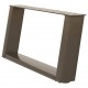 Sonata H Крака за масичка за кафе, U-образни, 2 бр., естествена стомана, 60 x (30-31) см, стомана