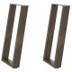 Sonata H Крака за конзолна маса, U-образни, 2 бр., естествена стомана, 28 x (72-73) см, стомана