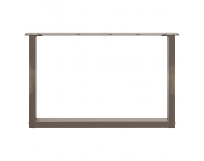 Sonata H Крака за масичка за кафе, U-образни, 2 бр., естествена стомана, 60 x (42-43) см, стомана