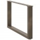 Sonata H Крака за масичка за кафе, U-образни, 2 бр., естествена стомана, 60 x (42-43) см, стомана