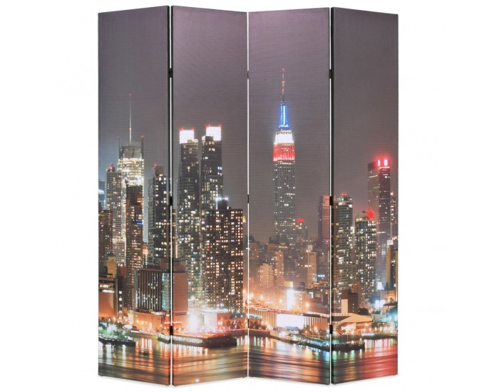 Sonata H Сгъваем параван за стая, 160x170 см, нощен Ню Йорк