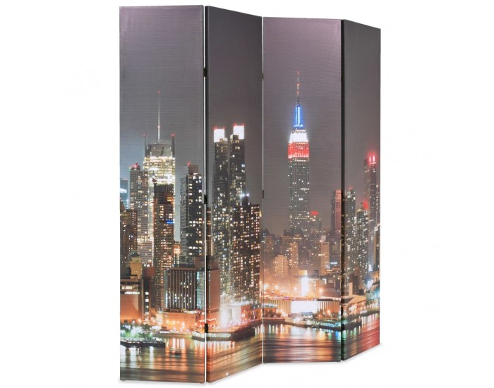 Sonata H Сгъваем параван за стая, 160x170 см, нощен Ню Йорк
