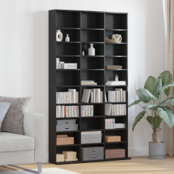 CD шкаф Sonata H Черен Дъб 101x23x177.5 см от Инженерна Дървесина - Дневна