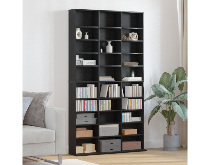 CD шкаф Sonata H Черен Дъб 101x23x177.5 см от Инженерна Дървесина CD шкаф Sonata H Черен Дъб 101x23x177.5 см от Инженерна Дървесина