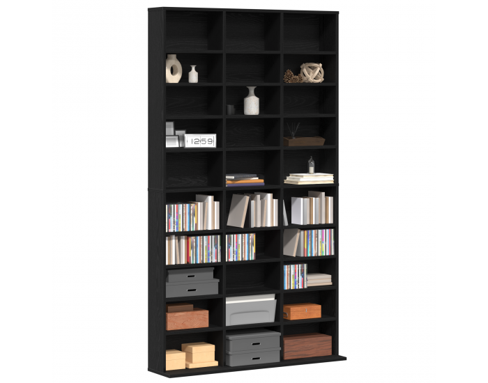 CD шкаф Sonata H Черен Дъб 101x23x177.5 см от Инженерна Дървесина CD шкаф Sonata H Черен Дъб 101x23x177.5 см от Инженерна Дървесина