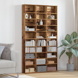 Sonata H CD шкаф - Старо дърво - 101x23x177.5 см - Конструирано дърво - ТВ шкафове