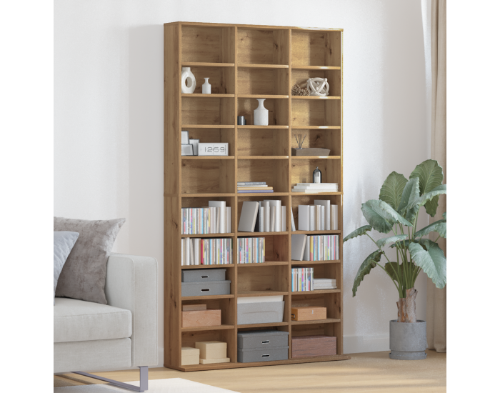 Sonata H Шкаф за CD от артезан дъб - 101x23x177.5 см, изработен от инженерна дървесина