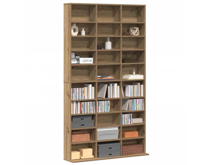 Sonata H Шкаф за CD от артезан дъб - 101x23x177.5 см, изработен от инженерна дървесина