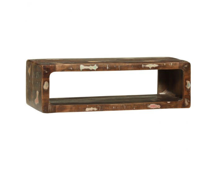 Sonata H ТВ шкаф Многоцветен 80x30x25 см Масивно дърво Регенерирано