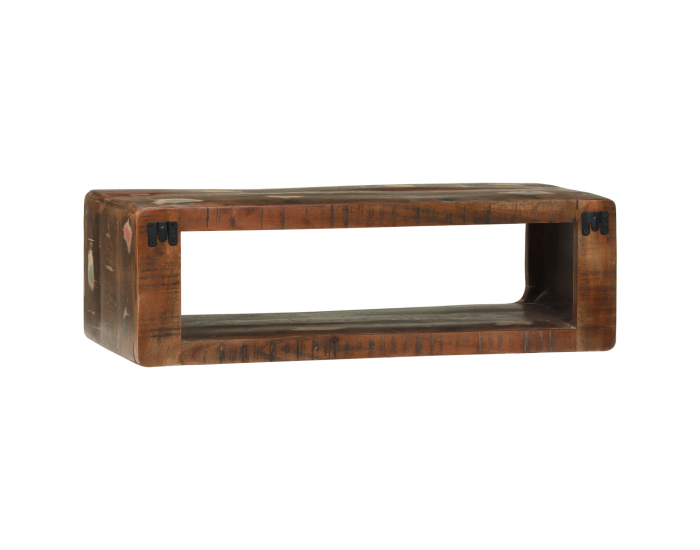 Sonata H ТВ шкаф Многоцветен 80x30x25 см Масивно дърво Регенерирано