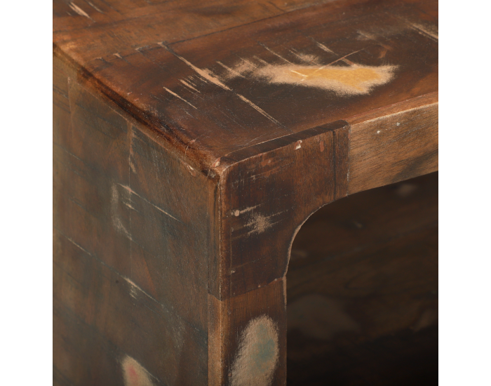 Sonata H ТВ шкаф Многоцветен 80x30x25 см Масивно дърво Регенерирано