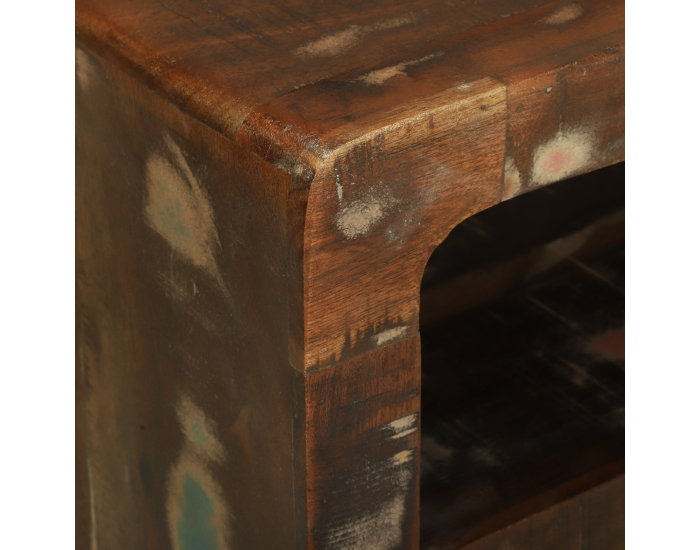 Sonata H ТВ шкаф 80x32x36 см от масивна регенерирана дървесина