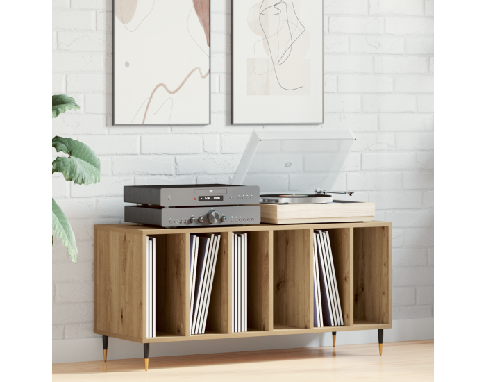 Sonata H Шкаф за винил Старо дърво 100x38x48 см Инженерна дървесина