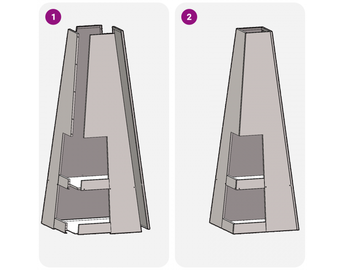 Sonata H Огнище с държач за дърва Черно 35x35x100 см Стомана