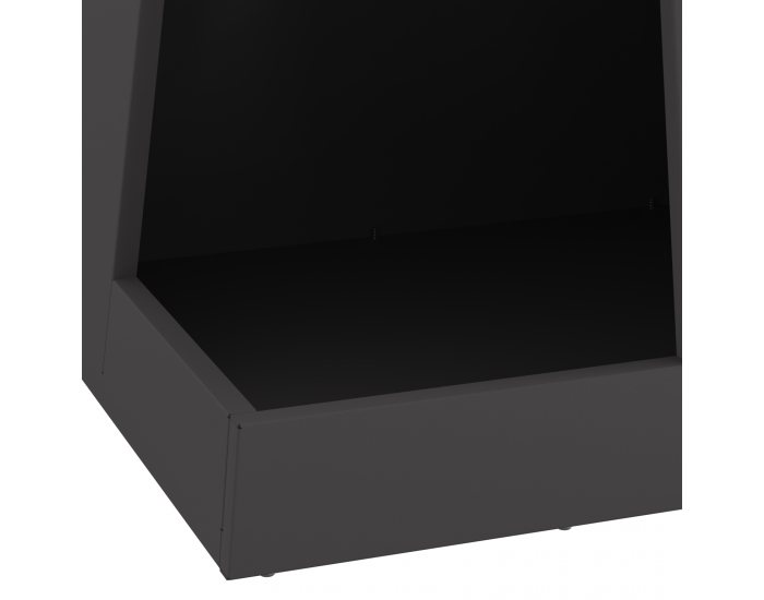 Sonata H Огнище с държач за дърва Черно 35x35x100 см Стомана