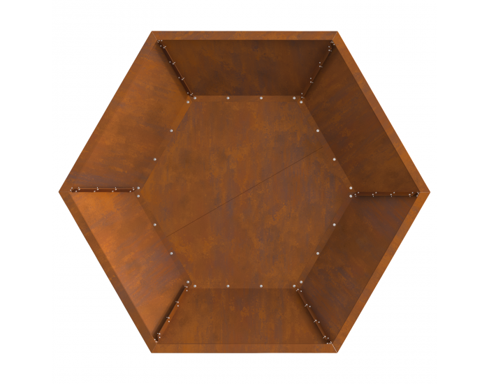 Sonata H Огнище Шестоъгълно 100x100x28 см Обработена стомана