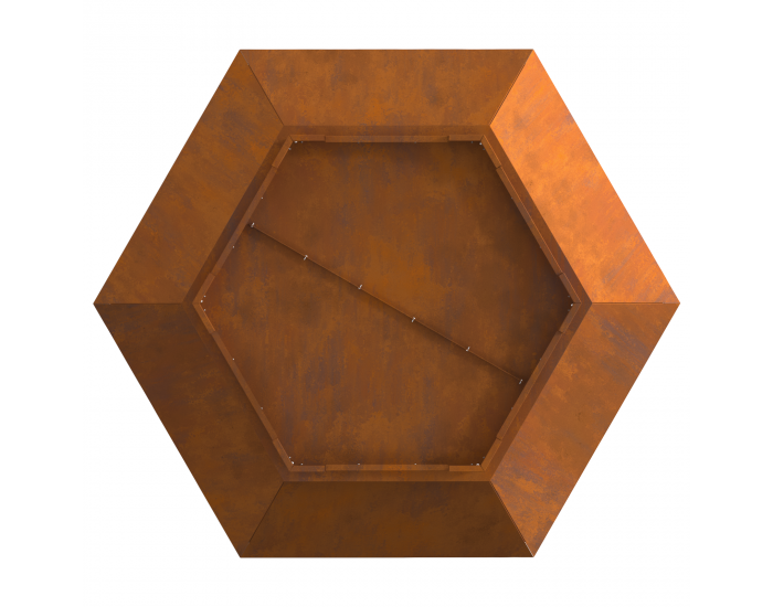 Sonata H Огнище Шестоъгълно 100x100x28 см Обработена стомана